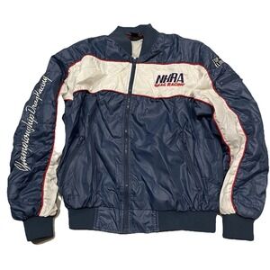 Vintage National Drag Car Racing Bomber Jacket NHRA Championship Sport Sz Med